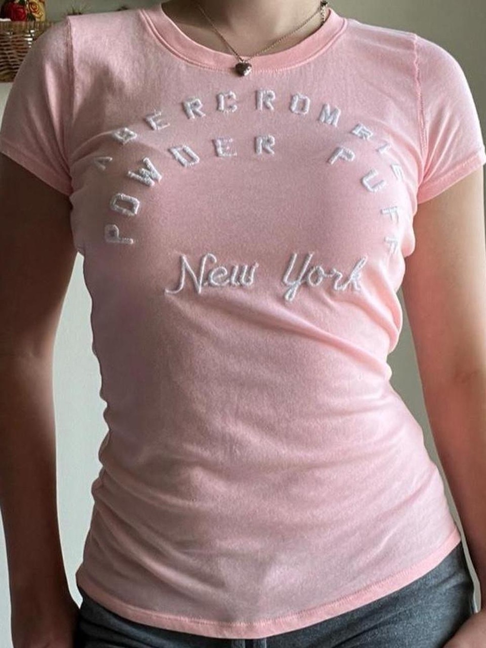 Y2K 2000s Abercrombie & Fitch Pink Baby Tee S